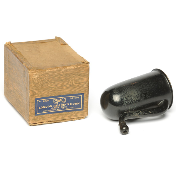 picture shows london dome ear trumpet @ EarTrumpets.co.uk